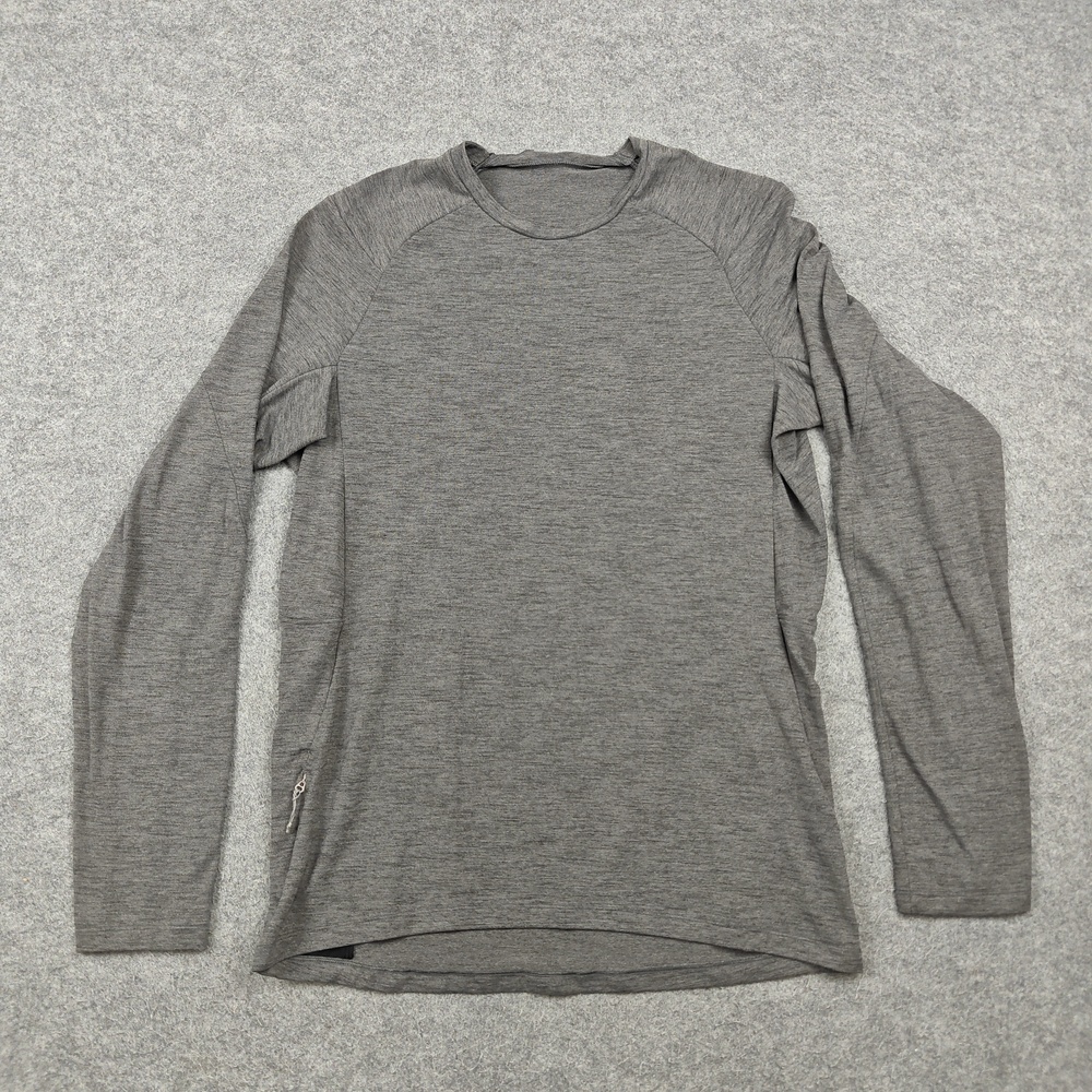 Lululemon Pullover Mens Medium Gray Fleece Long Sleeve Raglan Crew Neck Pocket